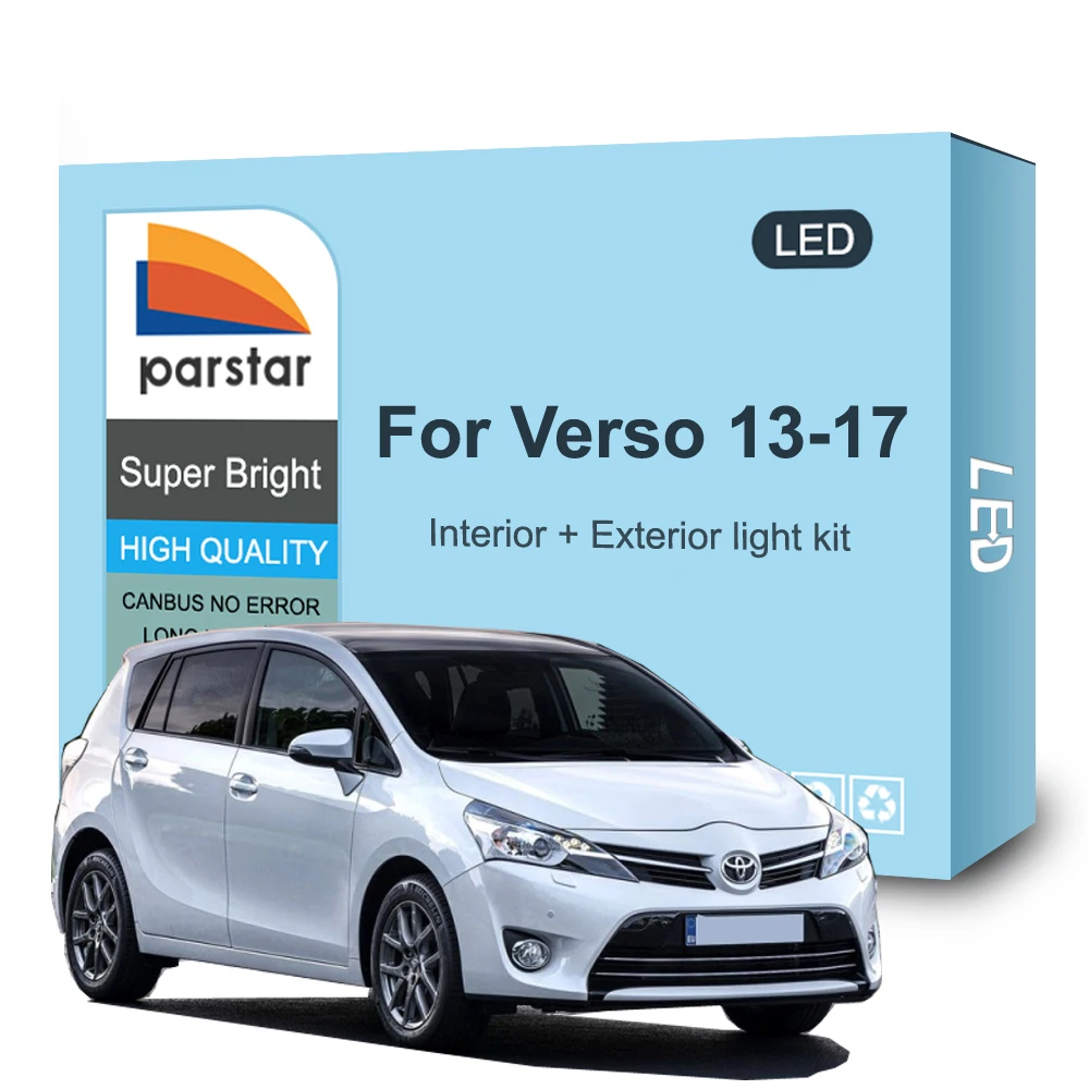 LED Interior and Exterior Light Kit For Toyota Verso 2013 2014 2015 2016 2017 LED Bulb Fog Lamp Turn Signal Reverse Backup Light