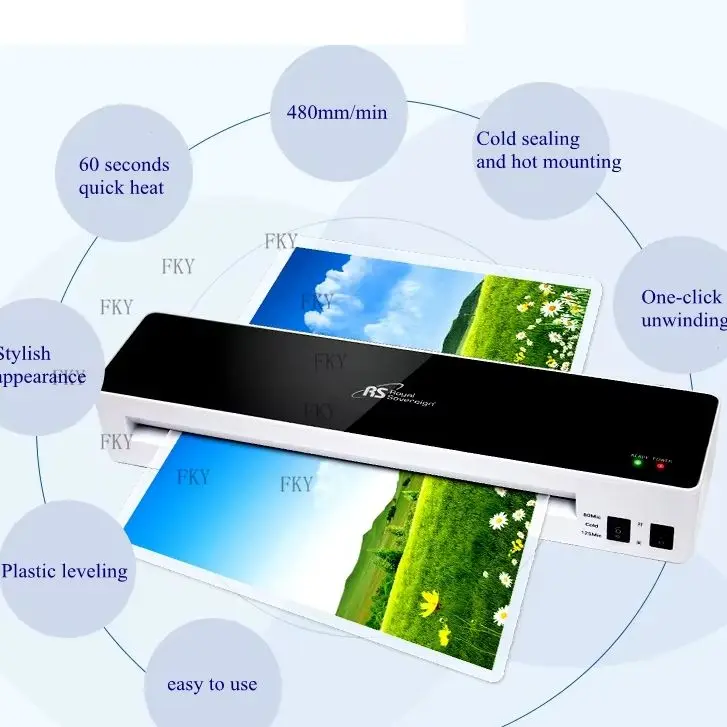 Laminator A4 Film Sealing Machine Household Document Gluing Machine Photo Laminating Machine  HIL-1326 A3 Pouch