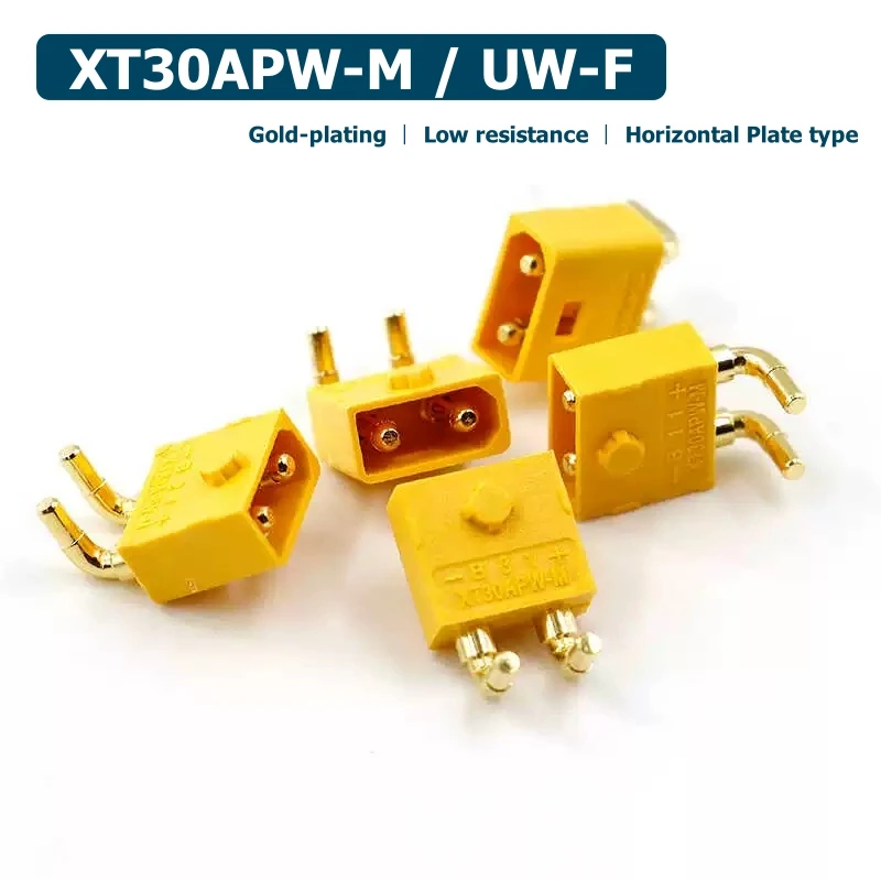 

XT30APW-Male XT30UW-Female Waterproof buckle Connector Power battery safety gold-plating plug For RC Model Airplane