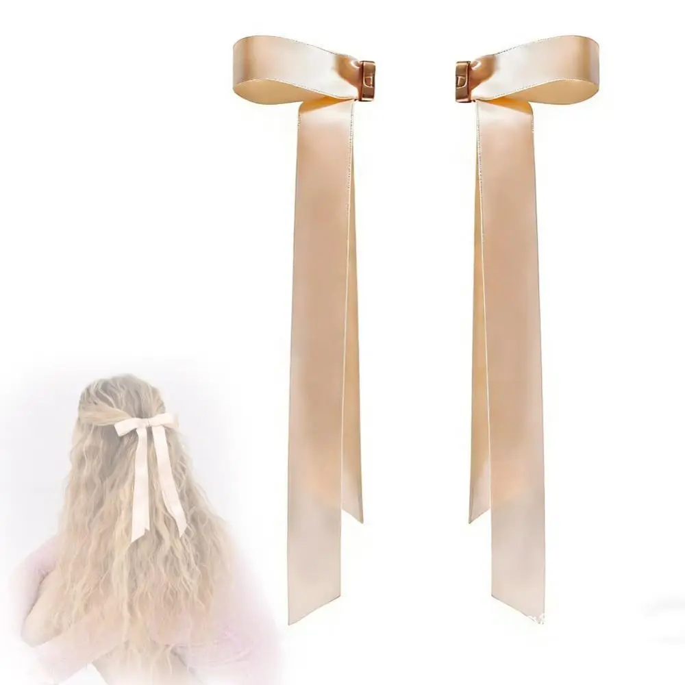 

Strong Hold Bow Magnetic Hair Clip No Slip with Long Ribbons Flat Magnetic Hairs Clip Change Hairstyling No Crease