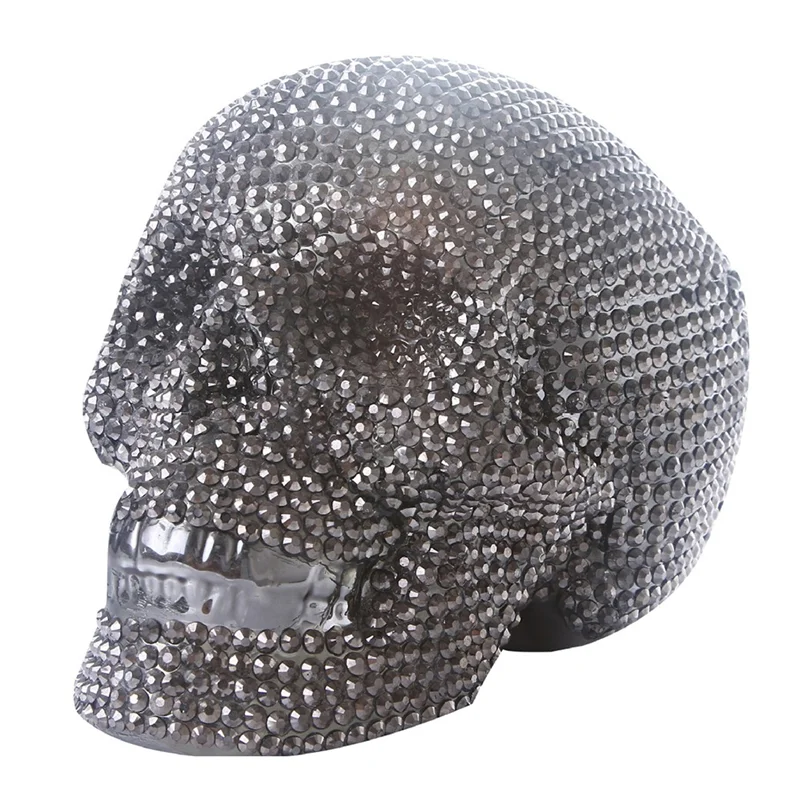m11k-彫刻樹脂工芸品スカル像オーナメントハロウィン装飾家の装飾置物オフィスデスク装飾