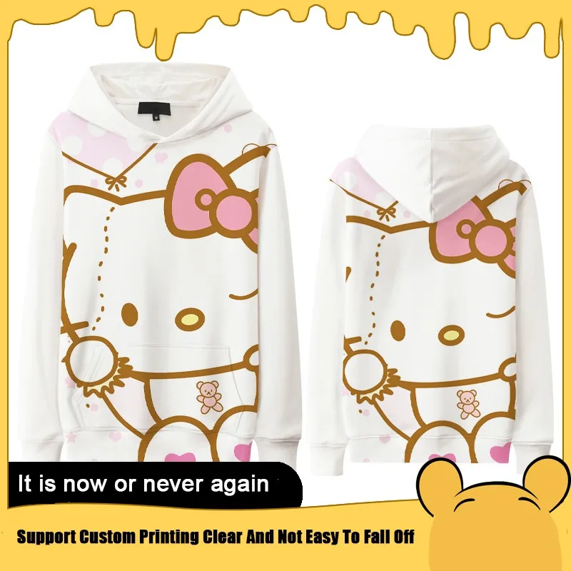 

Hello Kitty Co-branded Hoodie Female Niche Design Sense Sanrio Coat Girls Clothes