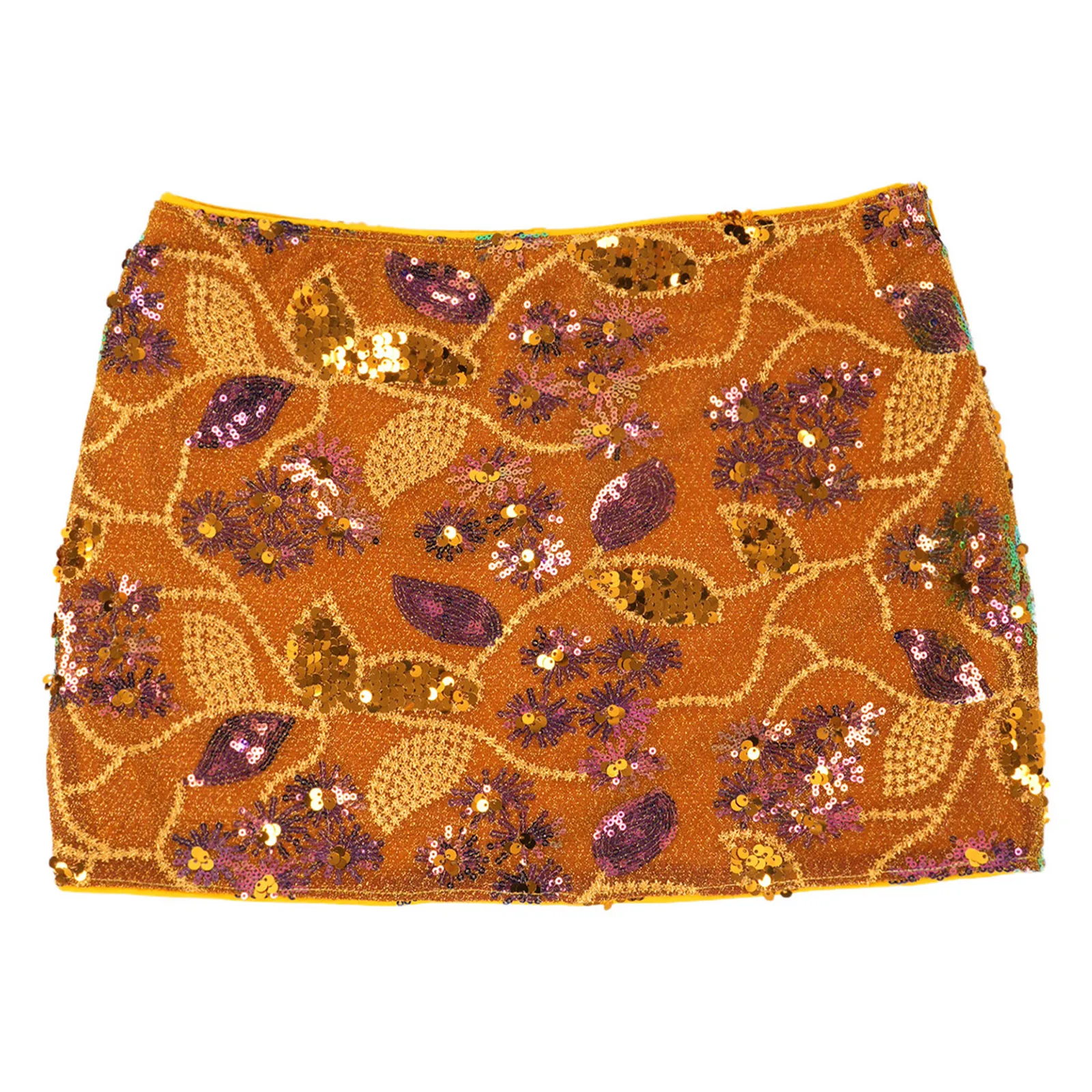 Women's Zipper Mini Skirt for Party Vacation Going Out Skirts Lady Retro Costume Embroidery Ethnic-style Built-in Shorts Skirts