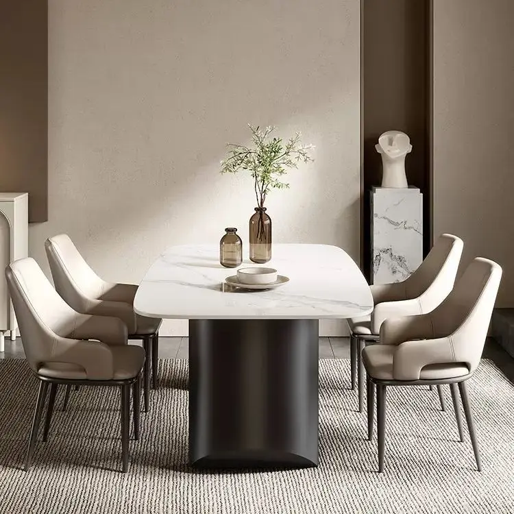 Luxury Nail Tables, dining tables, and chairs Modern household light luxury dining chairs Minimalist Italian Nail Tables