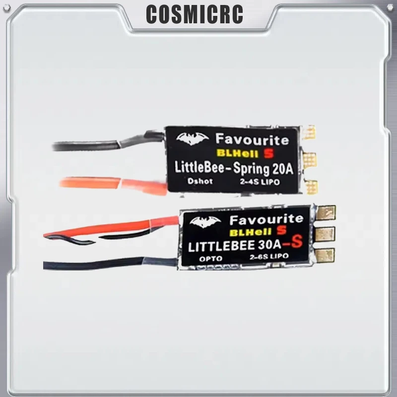 

FVT LITTLEBEE Little Bee BLHeli-s SPRING 20A/30A Brushless ESC 2-6S Supports DSHOT Oneshot42 OneShot125 for RC FPV Racing Drone
