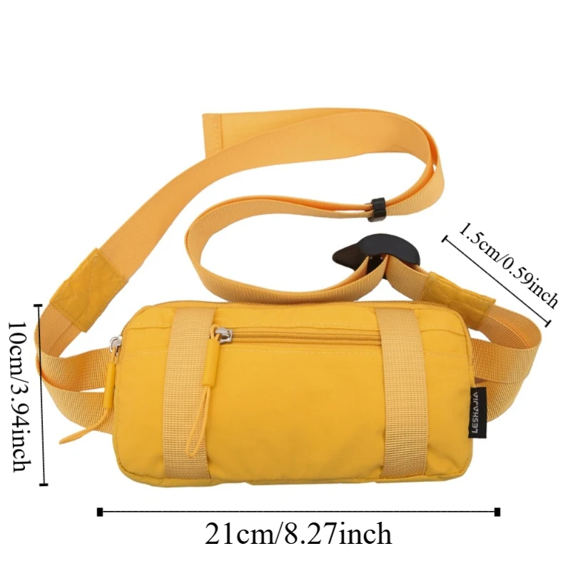 Nylon Men's Chest Bag Large Capacity Korean Style Crossbody Phone Pouch Adjustable Shoulder Multifunctional Waist Bag Outdoor