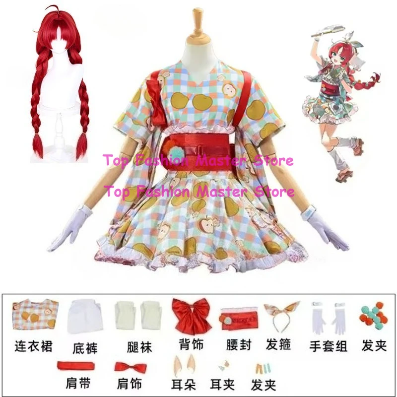 

Myrtle Cosplay Game Arknights Costume Girls Grid Dress Uniform Myrtle Wig Set Hallowen Play Role Clothes Clothing for Woman