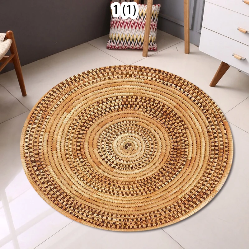 Circular Carpet, Bohemian Floor Mat, Entrance Carpet, Rural Bohemian Home Decor Floor Mat  Living Room Decoration Carpet Bedroom