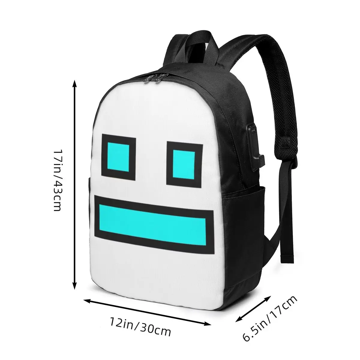 Video Game Geometry Dash Backpack Travel Notebook Bag Computer College Student School Bag Laptop Shoulder Bags for Men Women view 5