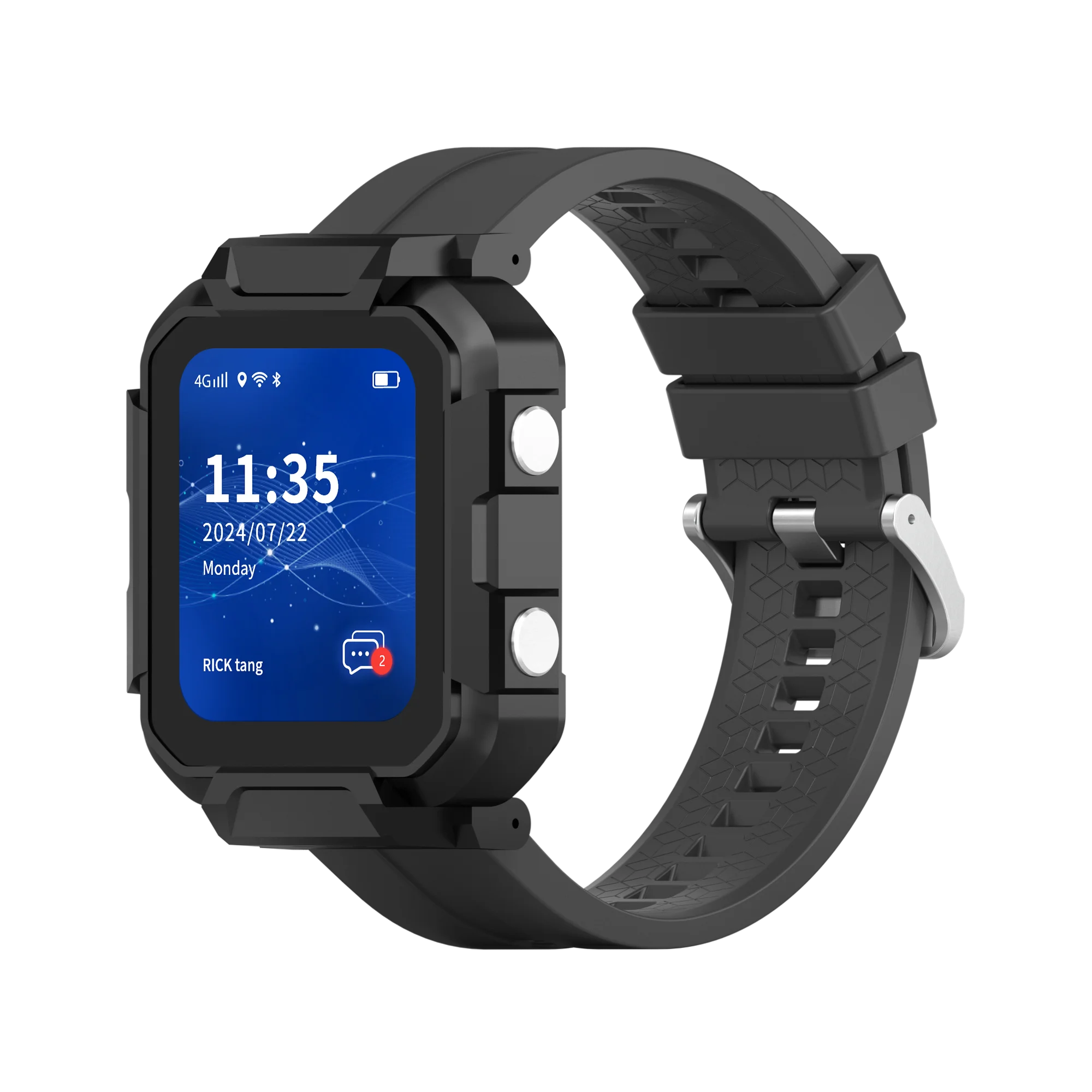 

2026 4G GPS Heart Rate Tracker with Silicone Band for Elder Health Monitoring and Location Tracking