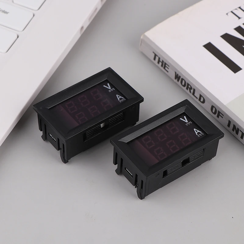 0.28 "Dual LED Display Mini Digital Volt Amp Meter: DC 0-100V 50A, with Voltage Current Detection and Shunt.
