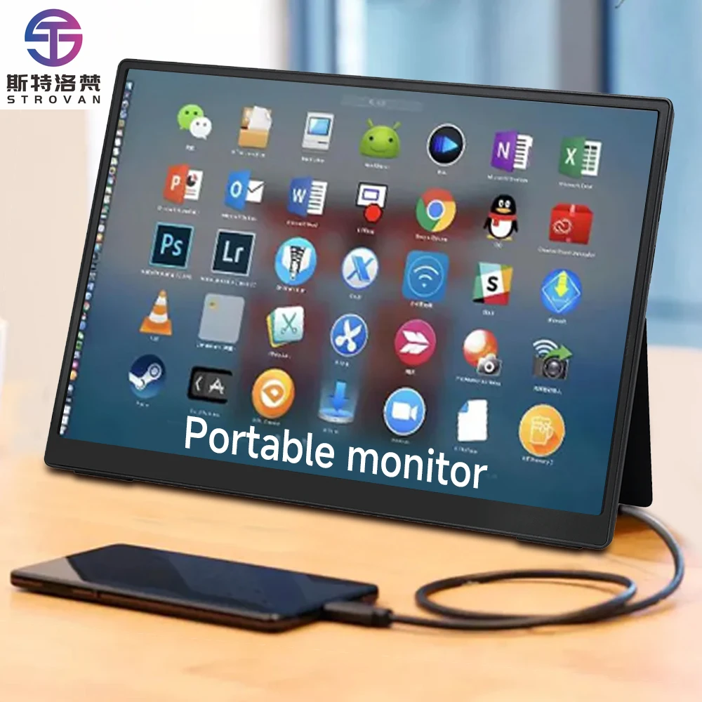 10.5/13.3/15.6/18.5 Inch Multi-Sized IPS Type-C Portable  65Hz Full HD with Built-in Speaker for Gaming