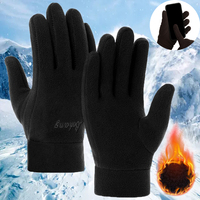 Touchscreen Fleece Gloves Men Full Finger Winter Warm Outdoor Windproof Cycling Skin Mitten Plus Velvet Thermal Thick Glove