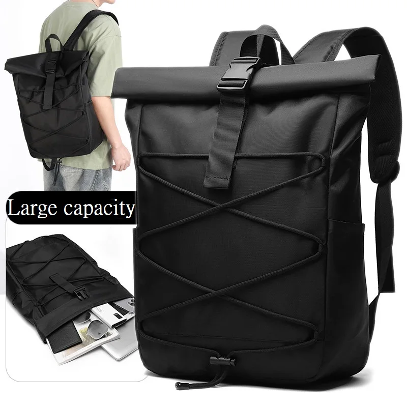 Men backpacks large capacity waterproof travel bag man big black backpack woman work backpack laptop compartment Light weight