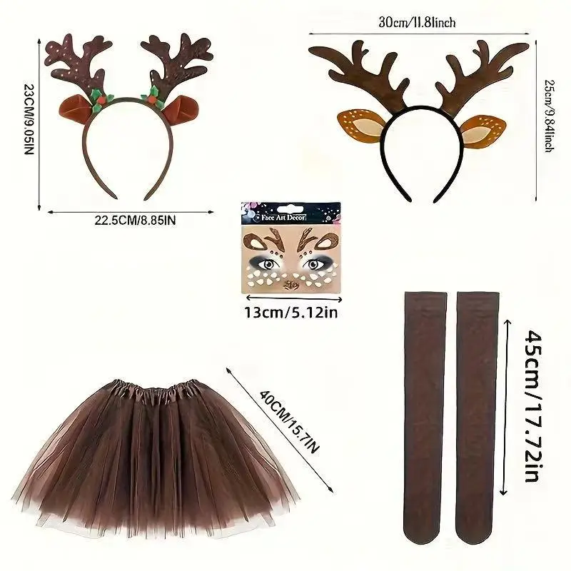 Kit Renne – Bois, Queue et Tutu Marron Étoilé – photo 6