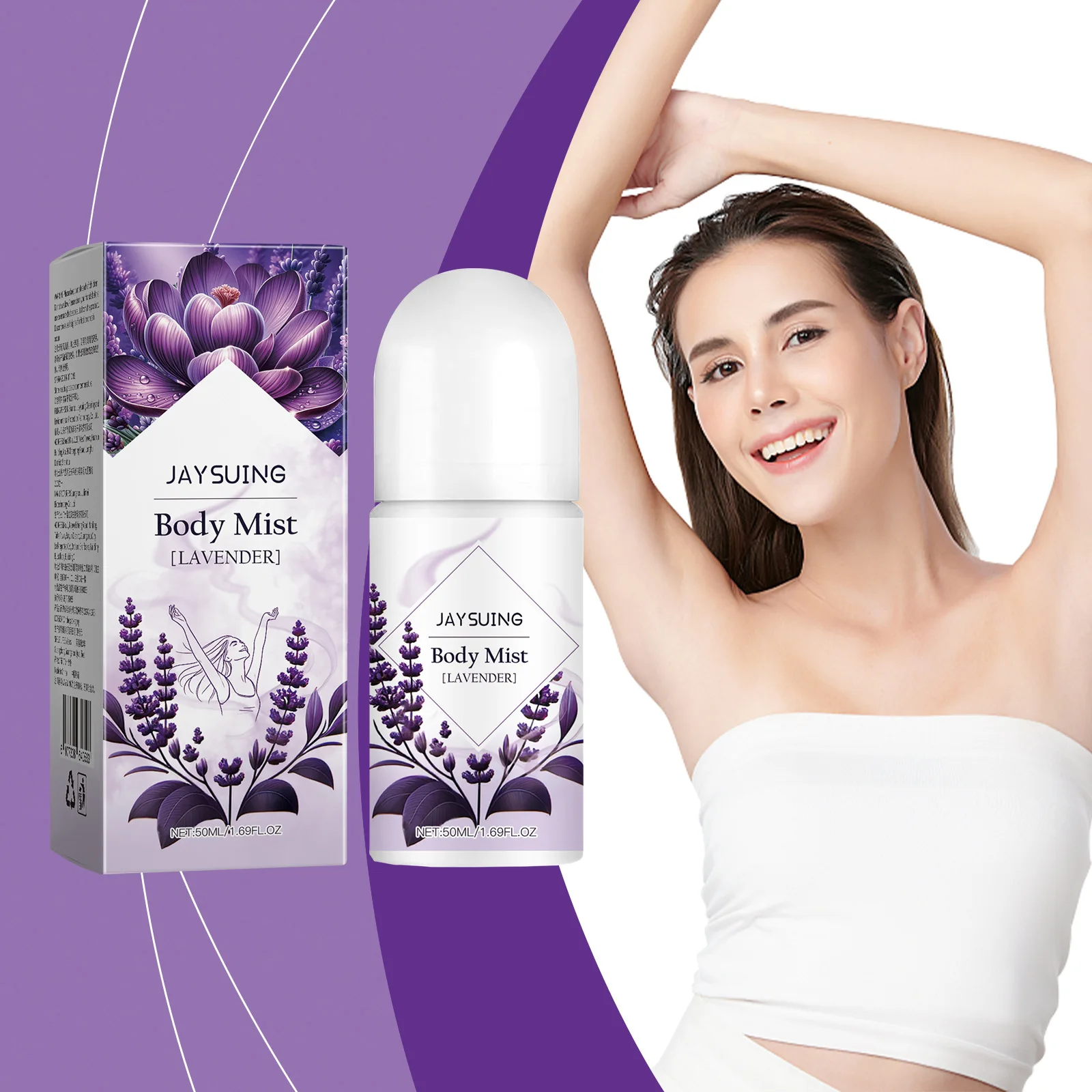 

JAYSUING Lavender Deodorant Summer Armpit Exercise Sweat Odor Clean and Stay Portable Deodorant