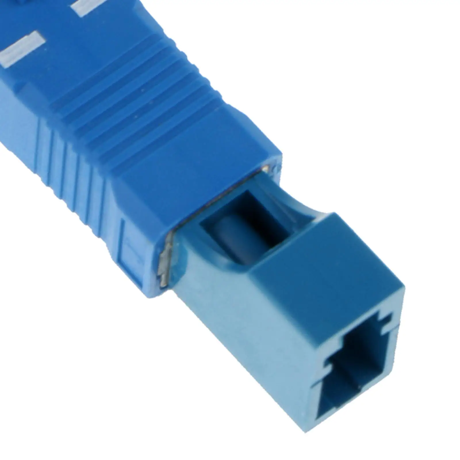 Sc macho para LC Feminino SM Fibra Óptica Conector, Adaptador Azul