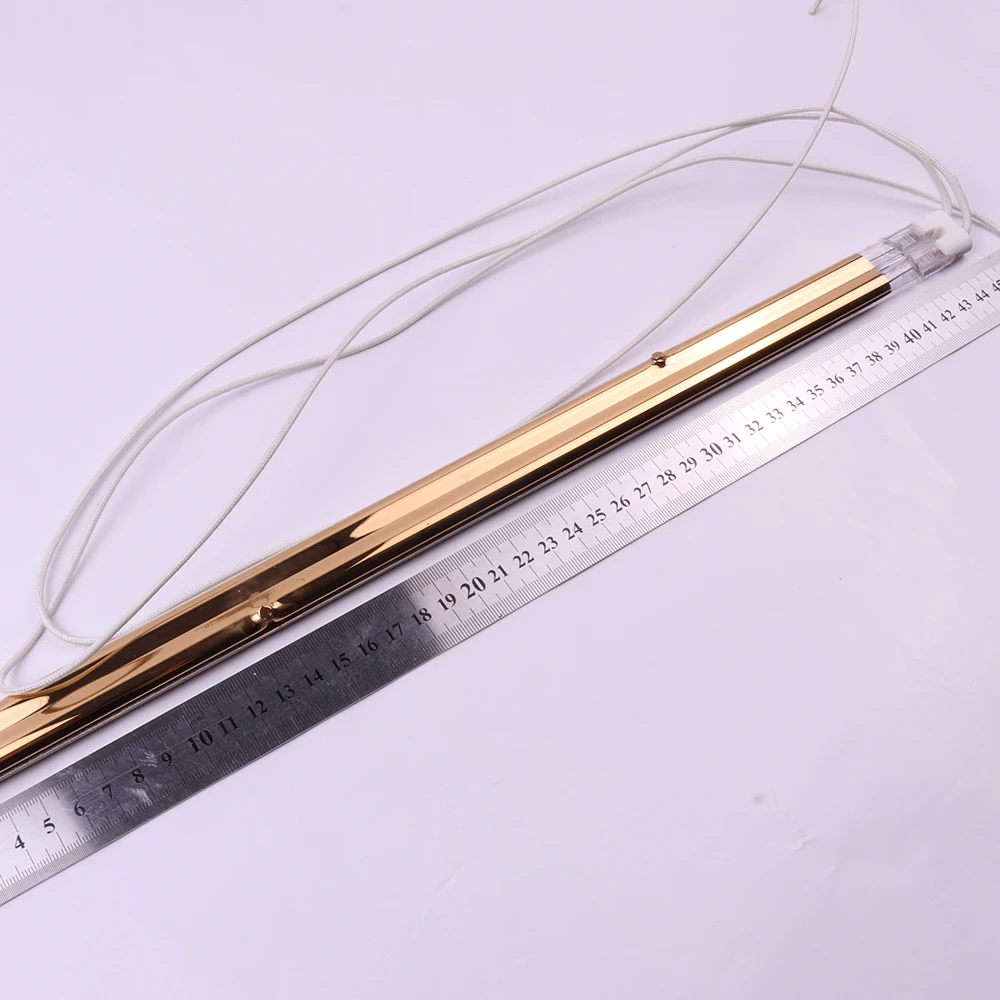 Tungsten Halogen Heating Shortwave Double Tube Half Gold Infrared Heat Lamp Lampsiauv