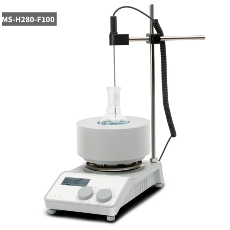 IKEME Magnetic Stirrer LCD Digital Laboratory Mixer 100ml 250ml 500ml1000ml Hot Plate With Electric Heating Mantle Lab Equipment