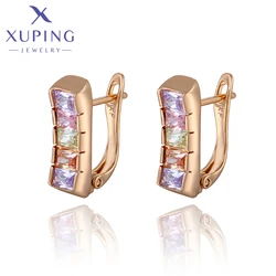 Xuping Jewelry Store Fashion Hoop  School Gift Copper Alloy Simple Gold Color Huggies Earring for Women X000468391