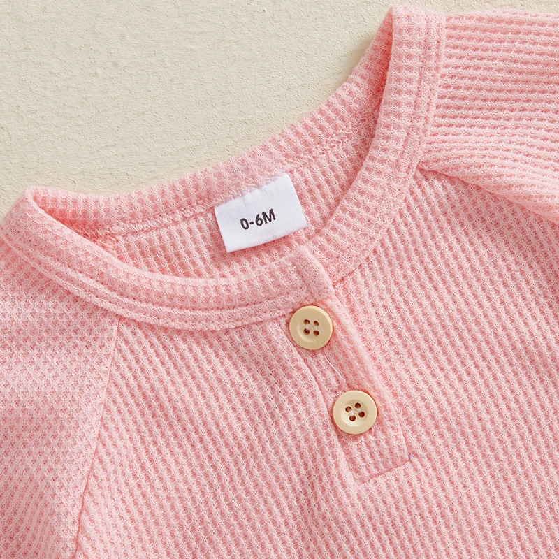 طفل رضيع فتاة الهراء الزي بلون قصيرة الأكمام الخس تقليم تي شيرت مرونة الخصر السراويل 2 قطعة الصيف مجموعة