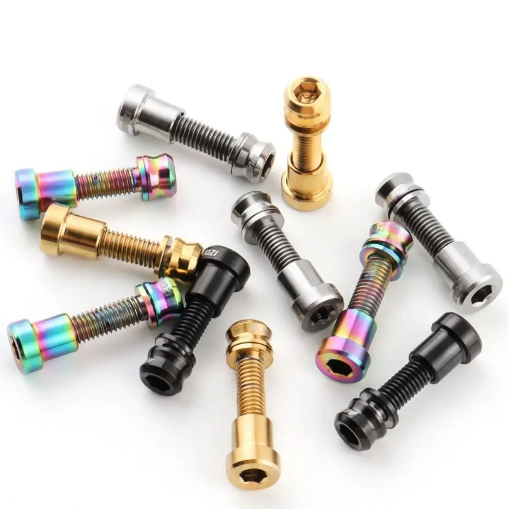 Aluminum Alloy Bicycle Stem Fixing Nut M5*17mm M5x19mm Bike Handlebar Stem Lock Bolt Ti Bolts Fixing Bolts