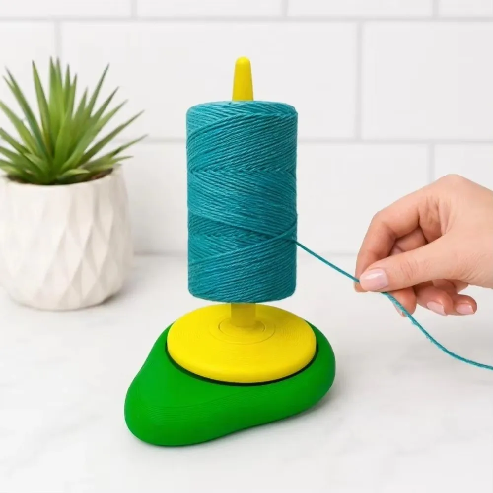 3D Printing Crochet Yarn Holder Avocado Rotating Yarn Winder Stand Reusable Non-slip Sewing Thread Spool Dispenser