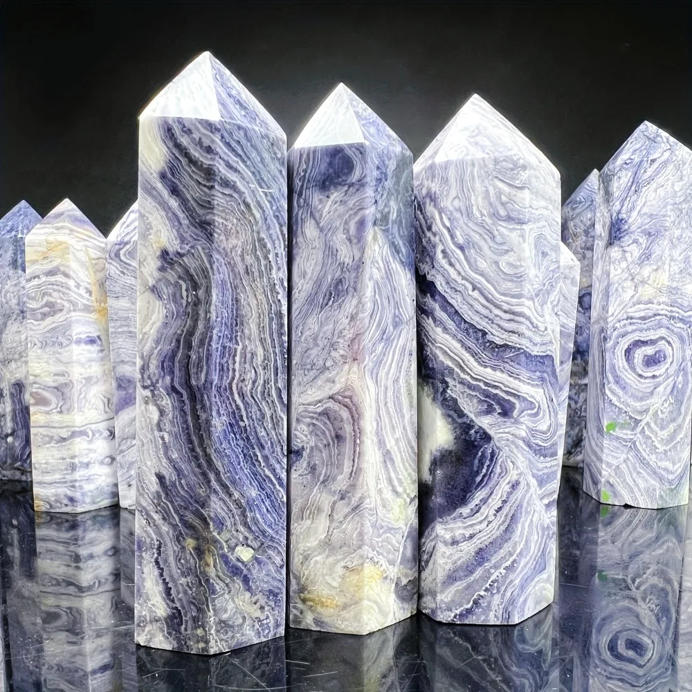 1Pc Single Polished Purple Malachite Pointed Column Perfect for Stylish Home Decor a Happiness Crystal Ideal for Holiday Gifts