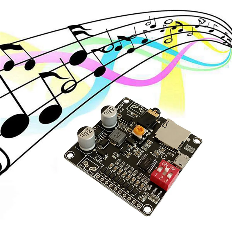 A68Z 3X DY-HV20T 음성 재생 모듈 12V/24V 전원 공급 장치 10W/20W 증폭기 지원 마이크로 SD 카드 MP3 음악 플레이어