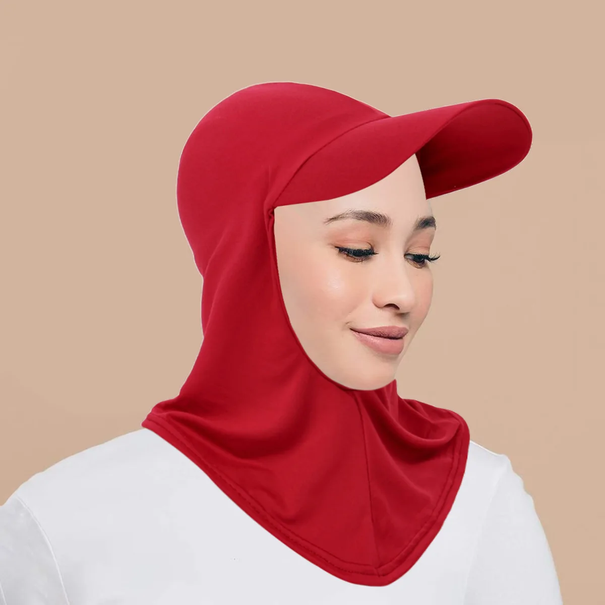 Amira istantaneo Hijab donne musulmane cofano foulard visiera cappello a tesa larga turbante Islam testa collo copertura tirare sulla testa avvolgere cappelli Niqab