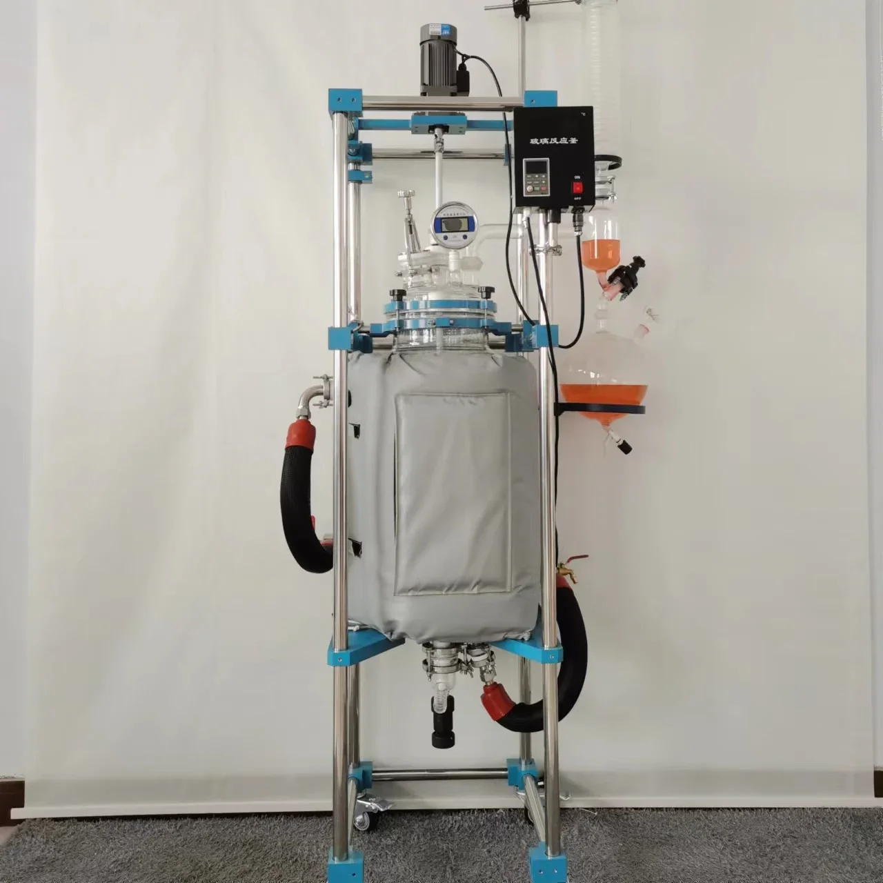 Double-layer glass reactor Glass reaction still 10L 20L 30L 50L
