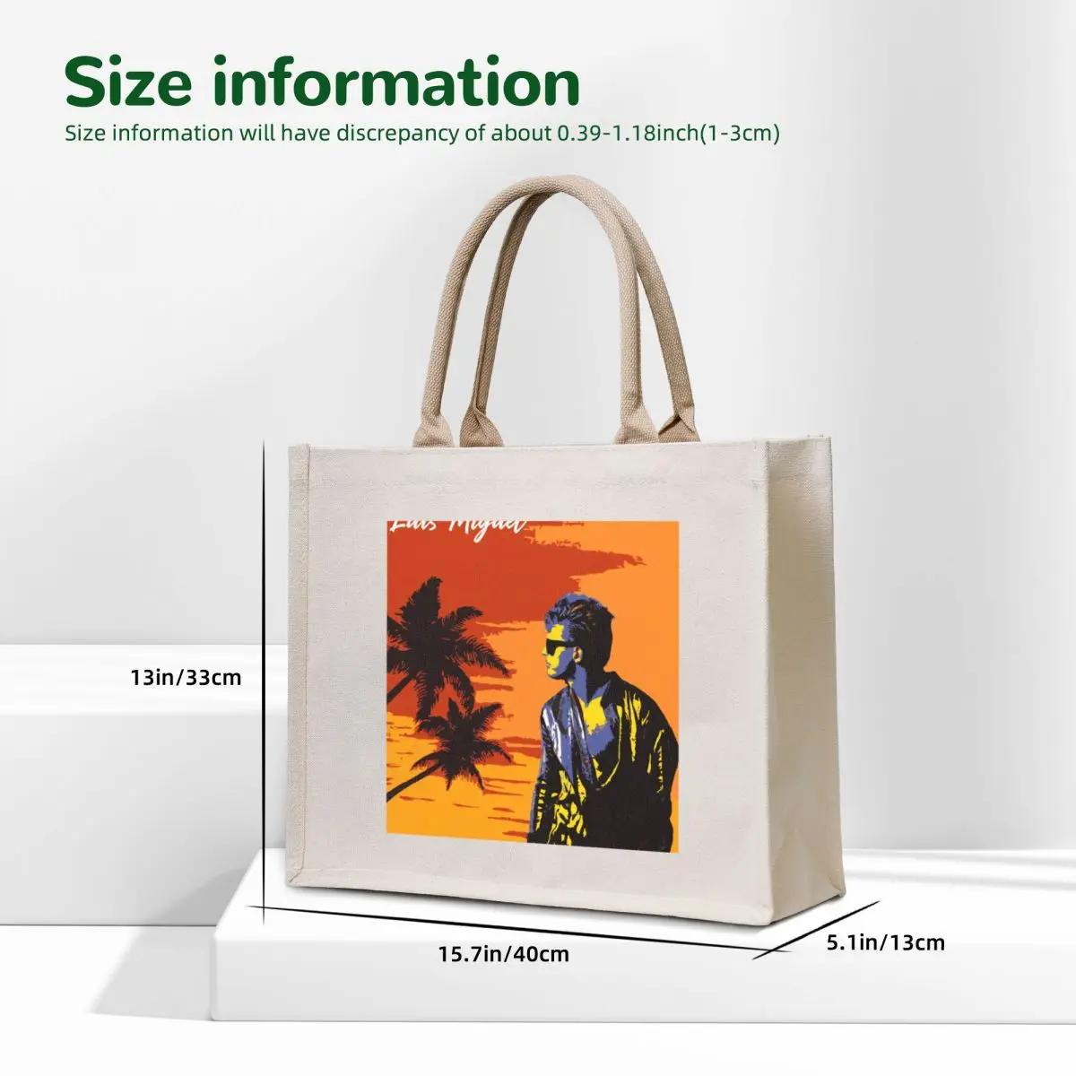 Luis Miguel Beach Tote Bag supermarket folding bag shopping trolley bag eco pack
