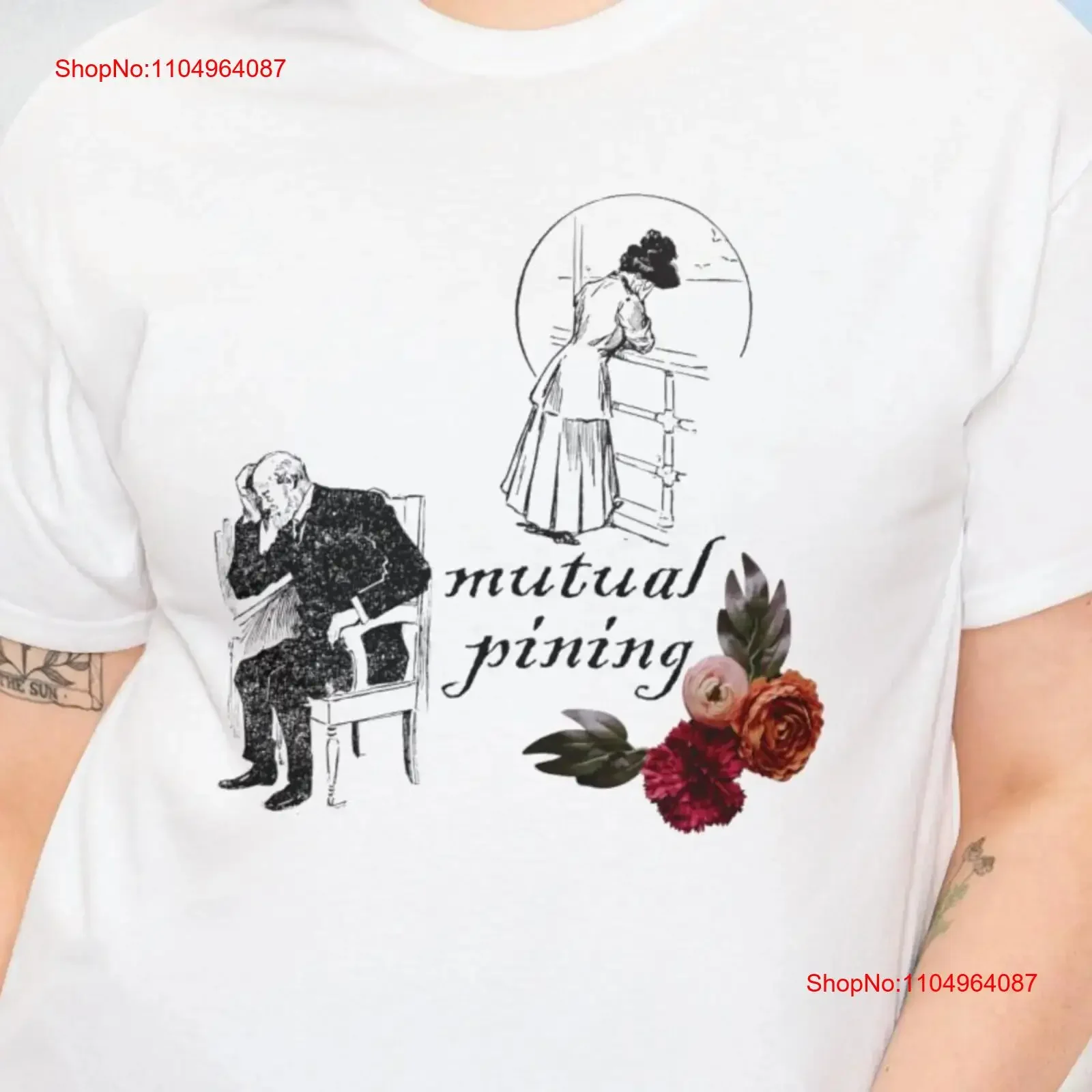 

Mutual Pining T Shirt Fan Fiction Tropes AO3 Fic Writer vintage Washed streetwear Top For Everyday Wear designer clothes