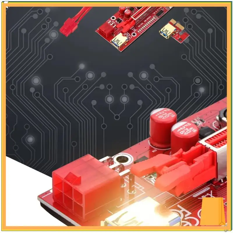 

L53A-PCIE Riser 013 Pro V013 Pro GPU Riser PCI Express X16 6Pin USB 3.0 LED Temperature Forbitcoin Miner Mining