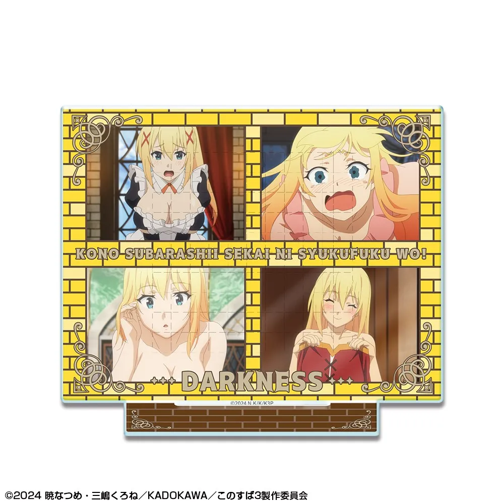 Game Aqua Megumin Darkness Acrylic Stand Doll Anime Figure Model Plate Cosplay Toy for Gift image 4