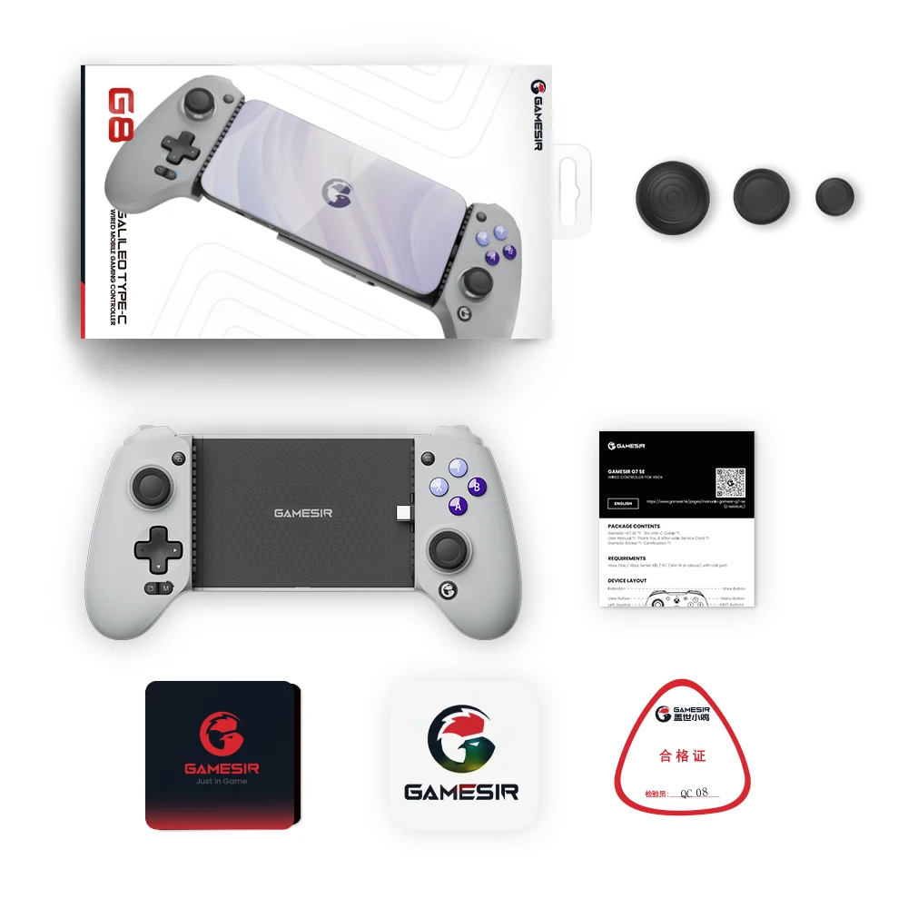 GameSir-Gamepad G8 para teléfono móvil, controlador de juegos con efecto Hall para iPhone 15, Android, juegos en la nube, Xbox, Game Pass STADIA