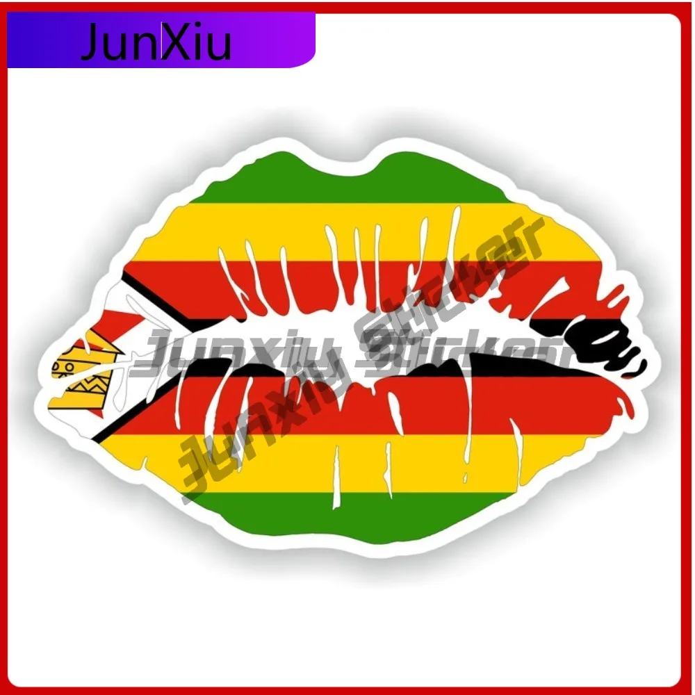 

Zimbabwe Flag Lips Sticker Travel Vacation Decals Accessories Stickers Motorcycle Decoration Funny Rv Custom Decals For Car Logo