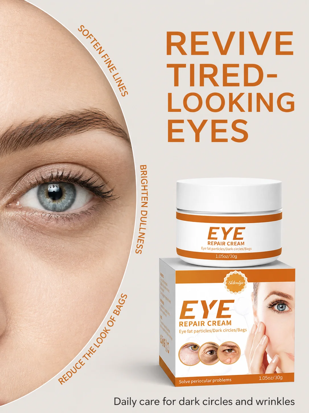 Under Eye Hydration Serum with Hyaluronic Acid Smooth Wrinkles and Improve Skin Elasticity for Radiant Look Daily Care