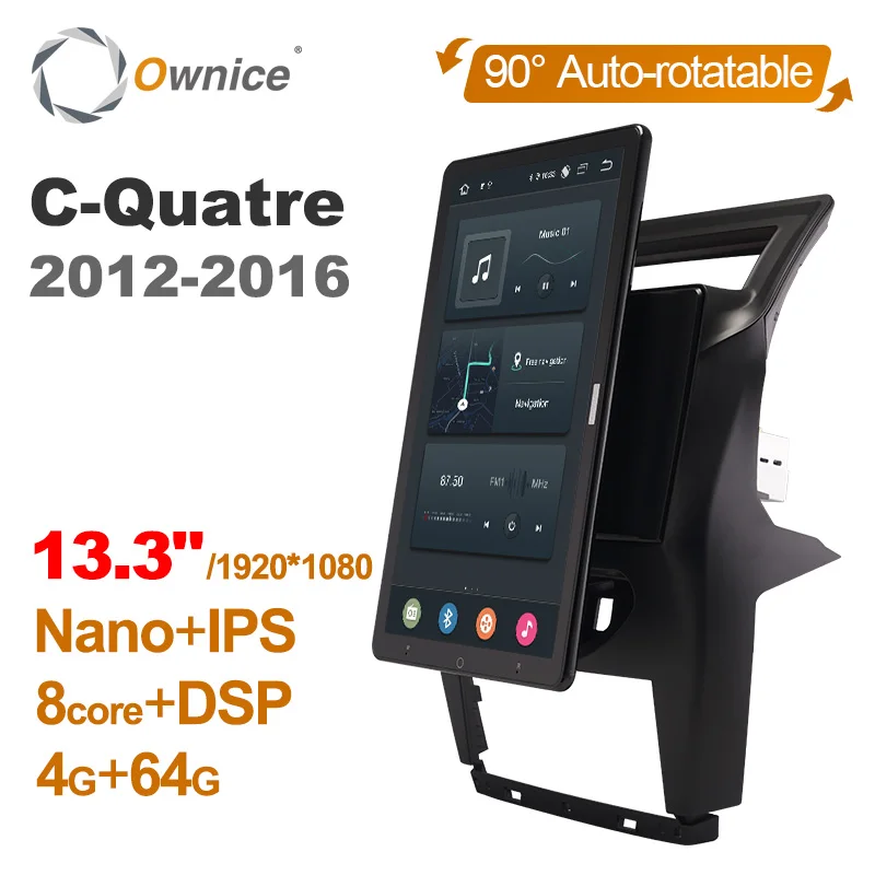 

Rotatable 1920*1080 13.3" Ownice Android 12.0 Car Multimedia for Citroen C-Quatre 2012 - 2016 Auto Radio Audio 4G LTE 360 No DVD