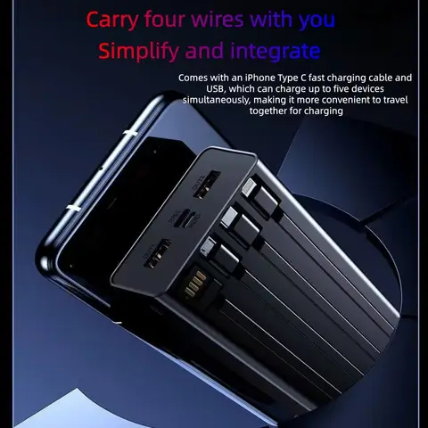 100%new Comes with A Four Wire Large Capacity 120W57000mAh/20000mAh Universal Mobile Phone Model Power Bank Super Fast Charging