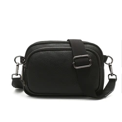 Bolsa crossbody de couro genuíno para mulheres, bolsas de ombro luxuosas, bolsas e bolsas elegantes, embreagem simples, 2022