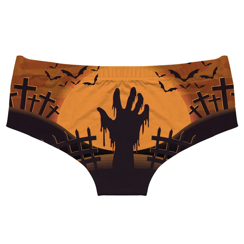 DeanFire Halloween Print Super Soft Low Rise Women's Novelty Panties Underwear Sexy Briefs Thongs Gifts