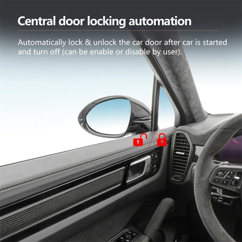 إنذار ضد السرقة عن بعد مناسب لبورشه ماكان 2014-2018 إصبع بدء تشغيل السيارات قفل القرب فتح #4