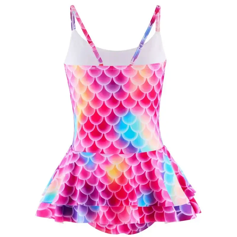 

4-12 Years Children Girls One Piece Swimsuit Kids Quick Drying Swimwear Beachwear Summer Beach Bathing Suit