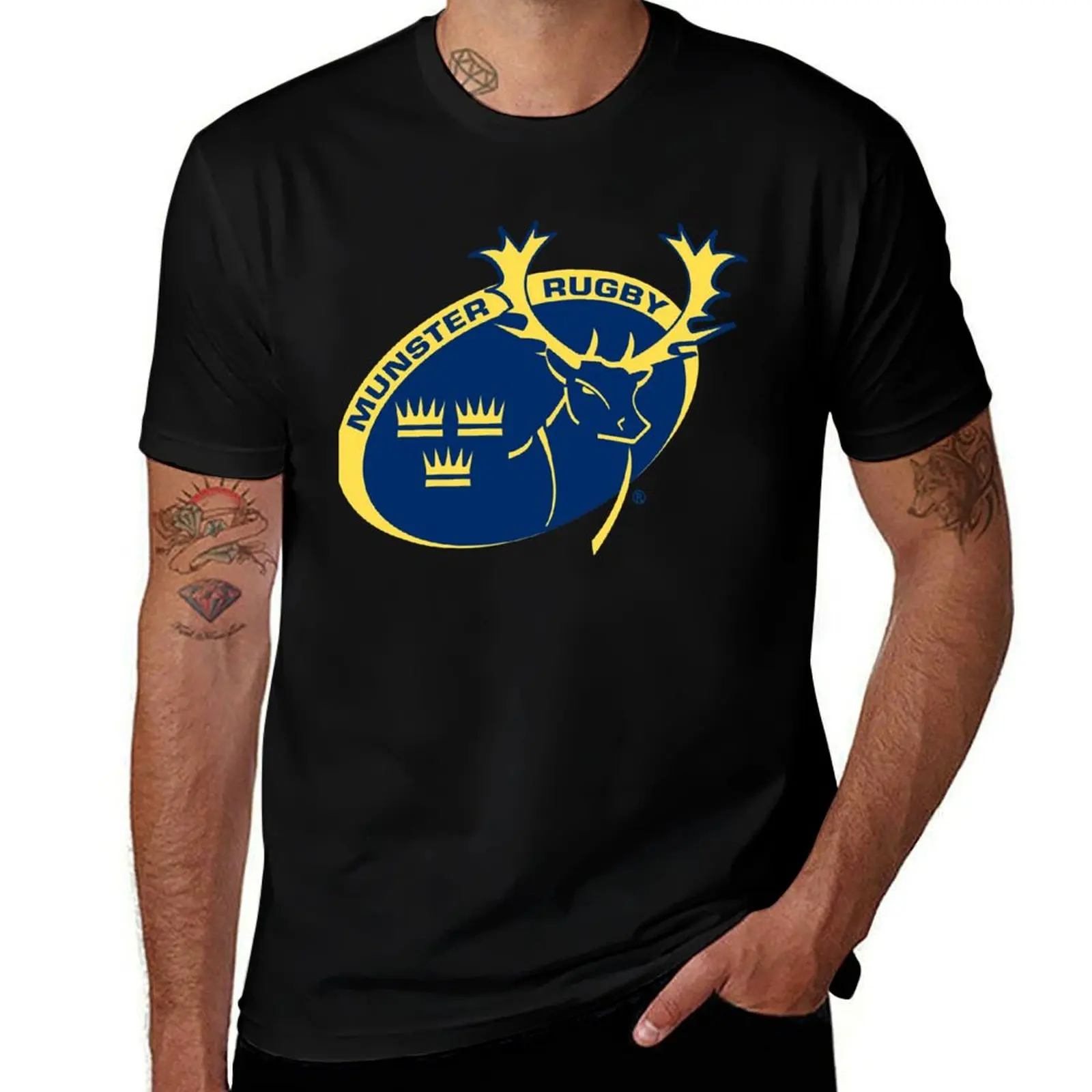 

Munster Rugby logo T-Shirt man t shirt designer cotton t shirts man 100% t shirts for man graphic funny T-Shirt