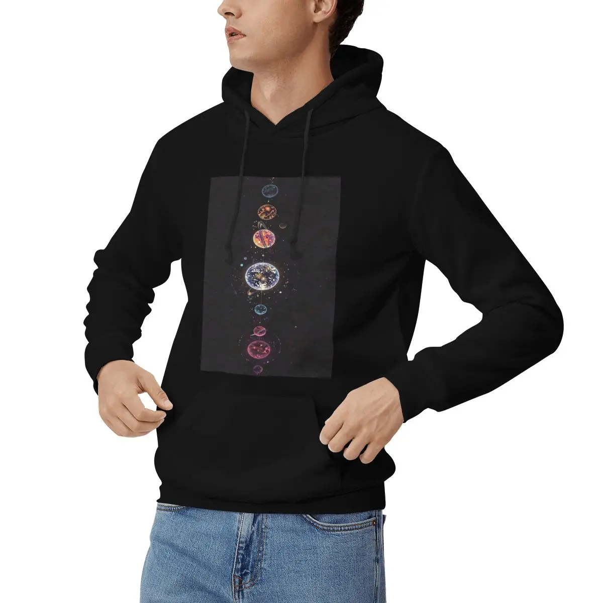 Solar System (7) Hoodies Men's Women Casual Pullover Sweatshirts Hip Hop Long Sleeve Streetwear Autumn Winter