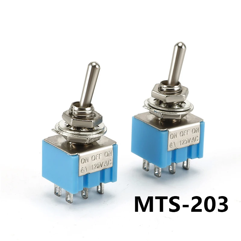 Promotion! 5pcs 3 Position 2P2T DPDT ON-OFF-ON Miniature Mini Toggle Switch