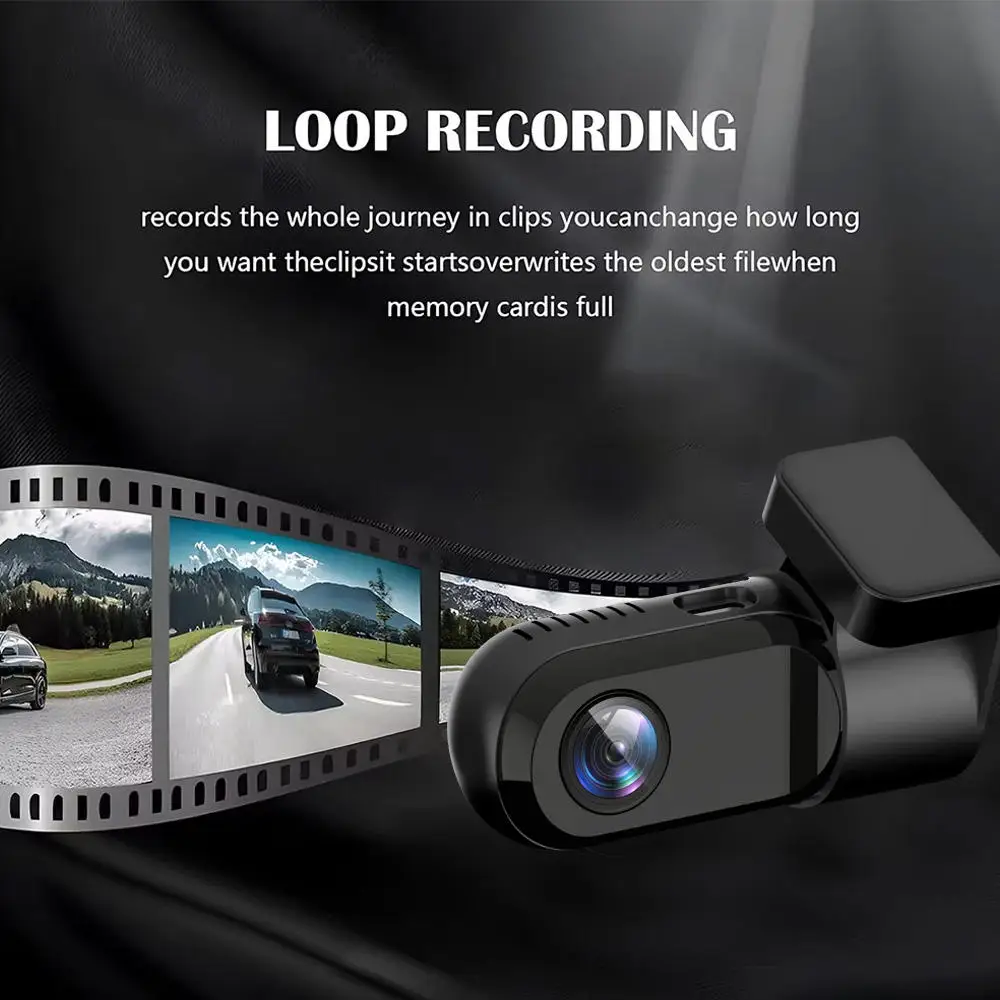 TAVALER Mini HD Car Video Recorder DVR Dash Cam 24 Hours Parking Monitor Car  Driving Record 720P/1080P HD USB/WIFI Dash Camera