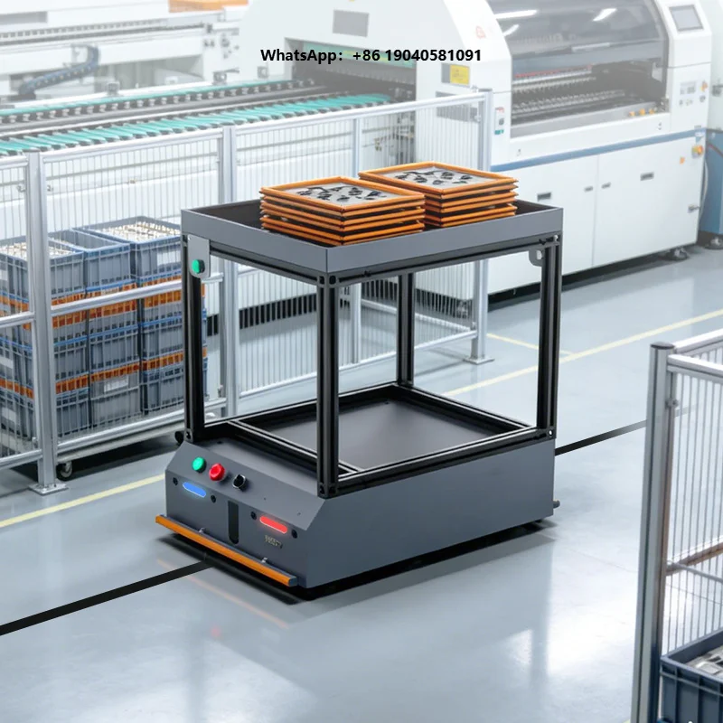 Automatic Electric Vehicles AGV AMR Industrial Warehouse Charging Load Chassis Guided Mobile Robot 1000mm Fork Length 40H