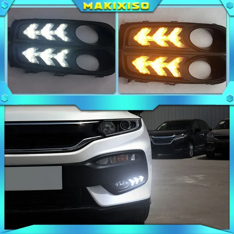 

1Pair For Honda XRV XR-V HRV 2015-2017 LED Daytime Running Light DRL Day Light Front Bumper Fog Light Driving Fog Lamp